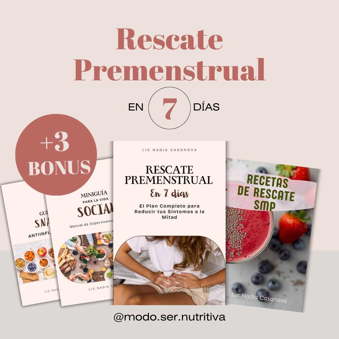 Rescate Premenstrual en 7 días:  El Plan de Completo para Reducir tus Síntomas a la Mitad
